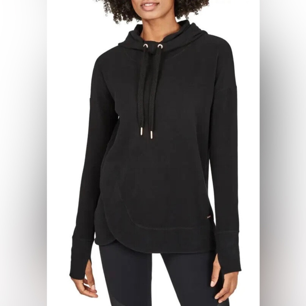 Sweaty Betty Women's Black Escape Luxe Fleece Pullover Hoodie Size XS